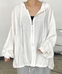 ストライプシアージップパーカー