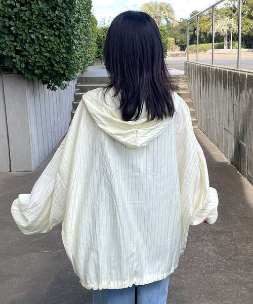 CRB(シーアールビー)の「ストライプシアージップパーカー(パーカー・レディース・イエロー/ピンク/ブルー/オフホワイト・F)」の10枚目の写真