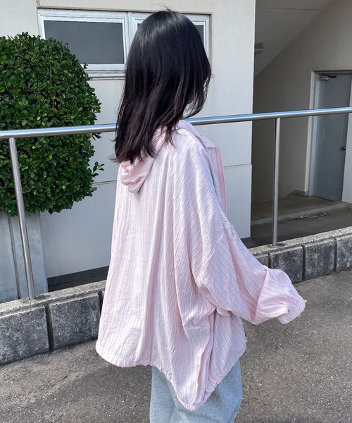 CRB(シーアールビー)の「ストライプシアージップパーカー(パーカー・レディース・イエロー/ピンク/ブルー/オフホワイト・F)」の20枚目の写真