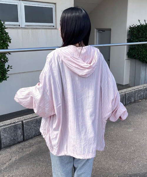 CRB(シーアールビー)の「ストライプシアージップパーカー(パーカー・レディース・イエロー/ピンク/ブルー/オフホワイト・F)」の21枚目の写真