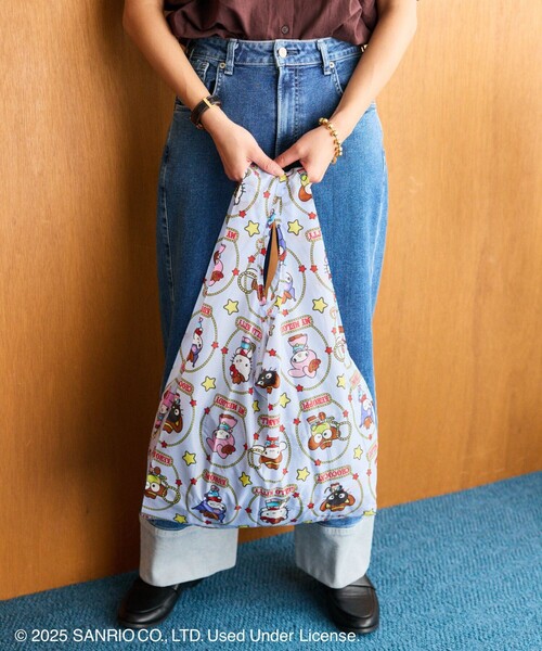 BAGGU（バグー）の「BAGGU/バグゥ STANDARD BAGGU SANRIO サンリオ ナイロン スタンダードバグゥ（トートバッグ・レディース・ブルー/ピンク/レッド/サックスブルー・ONE SIZE）」の7枚目の写真