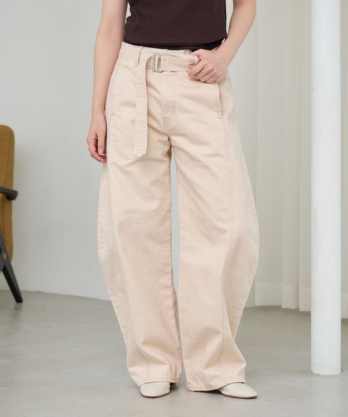 NEPLA.（ネプラ）の「NEPLA. ネプラ カーブベルトパンツ WOCBT-6S（デニムパンツ・レディース・ベージュ系その他・23）」の22枚目の写真