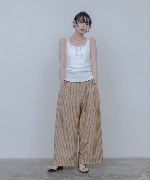 Eimee Law(エイミーロウ)の「チュールトリミングタンク(タンクトップ・レディース・オートミール/オフホワイト/グレー/ライトイエロー/ブラック・FREE)」の7枚目の写真