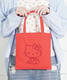 "09"≪sanrio≫1ポケット キャンバス 刺繍 ミニ トートバッグ
