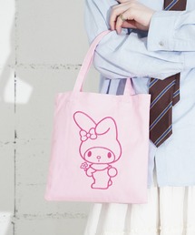 "09"≪sanrio≫1ポケット キャンバス 刺繍 ミニ トートバッグ