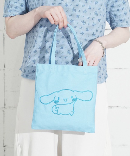 sanrio(サンリオ)の「"09"≪sanrio≫1ポケット キャンバス 刺繍 ミニ トートバッグ(トートバッグ・レディース・レッド/ラベンダー/ピンク/アイボリー/スカイブルー・ONE SIZE)」の2枚目の写真
