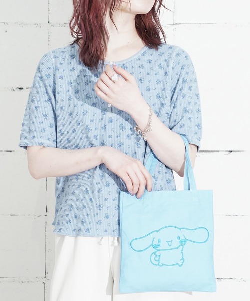 sanrio(サンリオ)の「"09"≪sanrio≫1ポケット キャンバス 刺繍 ミニ トートバッグ(トートバッグ・レディース・レッド/ラベンダー/ピンク/アイボリー/スカイブルー・ONE SIZE)」の13枚目の写真