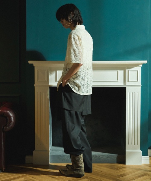 CAMPHOR WOOD(カンファーウッド)の「FLOWER BIJOU SHEER H/S SHIRTS / フラワーラインストーンシアH/Sシャツ(シャツ/ブラウス・メンズ・ブラック/ホワイト・LARGE/MEDIUM/SMALL)」の17枚目の写真