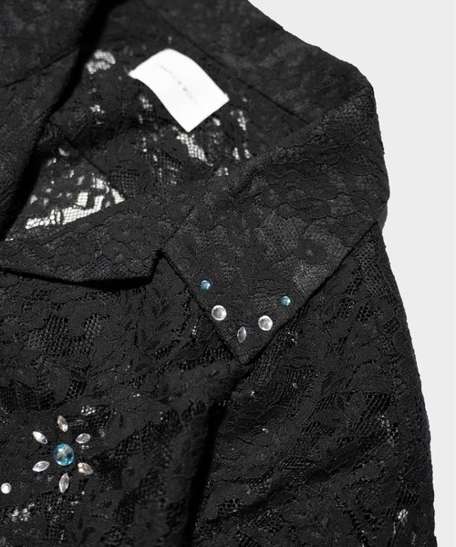 CAMPHOR WOOD(カンファーウッド)の「FLOWER BIJOU SHEER H/S SHIRTS / フラワーラインストーンシアH/Sシャツ(シャツ/ブラウス・メンズ・ブラック/ホワイト・LARGE/MEDIUM/SMALL)」の9枚目の写真