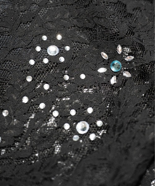 CAMPHOR WOOD(カンファーウッド)の「FLOWER BIJOU SHEER H/S SHIRTS / フラワーラインストーンシアH/Sシャツ(シャツ/ブラウス・メンズ・ブラック/ホワイト・LARGE/MEDIUM/SMALL)」の10枚目の写真