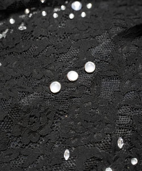 CAMPHOR WOOD(カンファーウッド)の「FLOWER BIJOU SHEER H/S SHIRTS / フラワーラインストーンシアH/Sシャツ(シャツ/ブラウス・メンズ・ブラック/ホワイト・LARGE/MEDIUM/SMALL)」の11枚目の写真