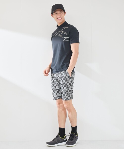 JUN&ROPE'(ジュンアンドロペ)の「【UV】【吸水速乾】ロゴグラフィック半袖モックネックシャツ(Tシャツ/カットソー・メンズ・ホワイト/サックスブルー/ブラック・XL/M/L)」の7枚目の写真