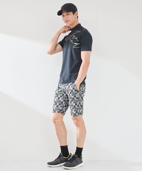 JUN&ROPE'(ジュンアンドロペ)の「【UV】【吸水速乾】ロゴグラフィック半袖モックネックシャツ(Tシャツ/カットソー・メンズ・ホワイト/サックスブルー/ブラック・XL/M/L)」の8枚目の写真