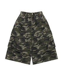 W TAG CAMO BERMUDA PANTS - KHAKI