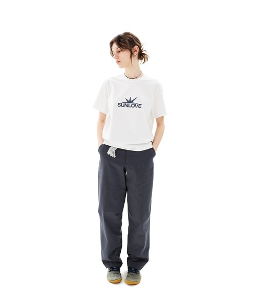 SUNLOVE(サンラブ)の「Daybreak Logo Tee(Tシャツ/カットソー・レディース・チャコール/グリーン/ピンク/ホワイト/ブルー・S/M/L/XL)」の16枚目の写真