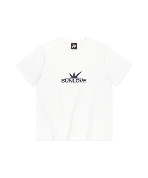 SUNLOVE(サンラブ)の「Daybreak Logo Tee(Tシャツ/カットソー・レディース・チャコール/グリーン/ピンク/ホワイト/ブルー・S/M/L/XL)」の8枚目の写真