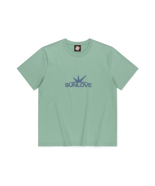 SUNLOVE(サンラブ)の「Daybreak Logo Tee(Tシャツ/カットソー・レディース・チャコール/グリーン/ピンク/ホワイト/ブルー・S/M/L/XL)」の10枚目の写真