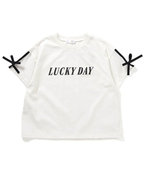 algy(アルジー)の「ヘビロテ半袖Tシャツ(Tシャツ/カットソー・キッズ・オフホワイト/ブラック/サックスブルー・120/130/140/150/160)」の2枚目の写真