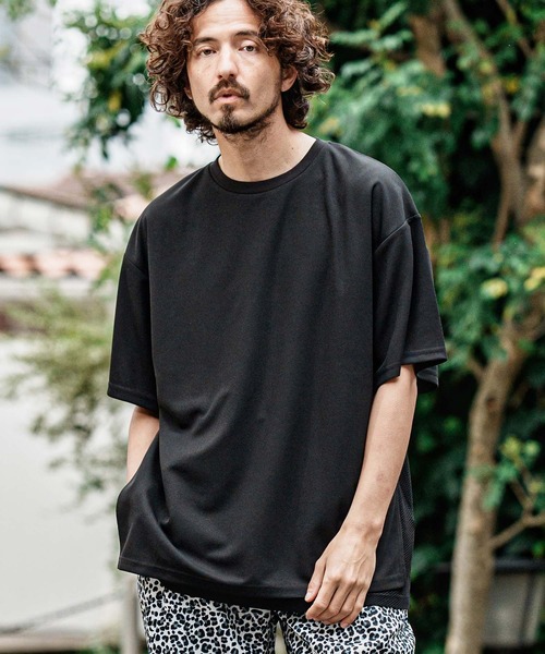 CAMBIO(カンビオ)の「mt10491- メッシュレイヤードショートスリーブTシャツ(Tシャツ/カットソー・メンズ・ブラック×ブラック/ホワイト×グレー/ホワイト×ホワイト/ブラック×ベージュ・XL/L/M)」の17枚目の写真