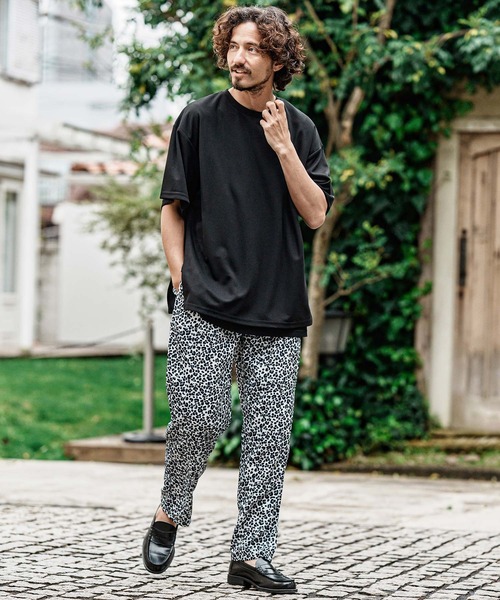 CAMBIO(カンビオ)の「mt10491- メッシュレイヤードショートスリーブTシャツ(Tシャツ/カットソー・メンズ・ブラック×ブラック/ホワイト×グレー/ホワイト×ホワイト/ブラック×ベージュ・XL/L/M)」の19枚目の写真