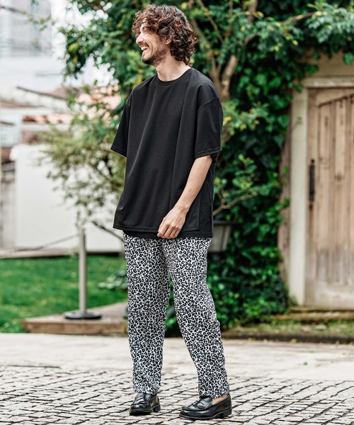CAMBIO(カンビオ)の「mt10491- メッシュレイヤードショートスリーブTシャツ(Tシャツ/カットソー・メンズ・ブラック×ブラック/ホワイト×グレー/ホワイト×ホワイト/ブラック×ベージュ・XL/L/M)」の20枚目の写真