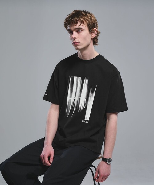 green label relaxing(グリーンレーベルリラクシング)の「【別注】<WILLIAM KLEIN>クルーネック 半袖 Tシャツ(Tシャツ/カットソー・メンズ・その他2/その他1/ホワイト/ブラック・XL/M/L)」の3枚目の写真