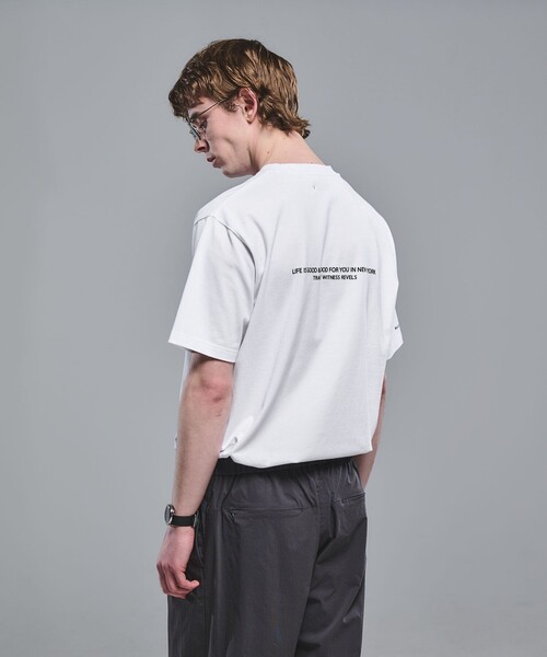 green label relaxing(グリーンレーベルリラクシング)の「【別注】<WILLIAM KLEIN>クルーネック 半袖 Tシャツ(Tシャツ/カットソー・メンズ・その他2/その他1/ホワイト/ブラック・XL/M/L)」の8枚目の写真