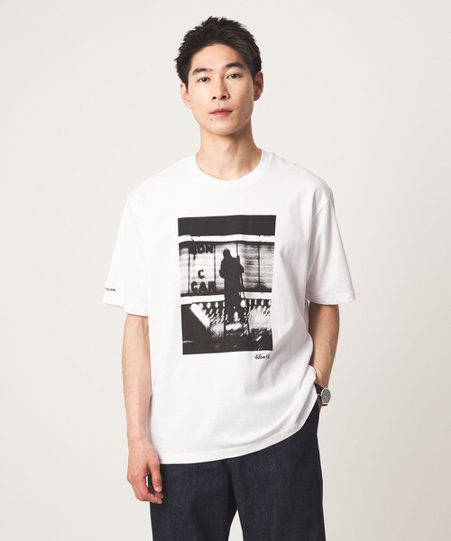 green label relaxing(グリーンレーベルリラクシング)の「【別注】<WILLIAM KLEIN>クルーネック 半袖 Tシャツ(Tシャツ/カットソー・メンズ・その他2/その他1/ホワイト/ブラック・XL/M/L)」の14枚目の写真