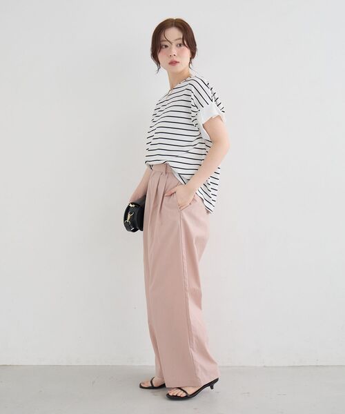 le.coeur blanc（ルクールブラン）の「【撥水・UV・接触冷感】2タックパンツ（その他パンツ・レディース・ライトピンク/ブラック/カーキオリーブ・36/38）」の8枚目の写真