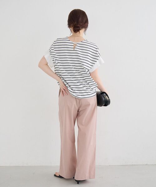 le.coeur blanc（ルクールブラン）の「【撥水・UV・接触冷感】2タックパンツ（その他パンツ・レディース・ライトピンク/ブラック/カーキオリーブ・36/38）」の9枚目の写真