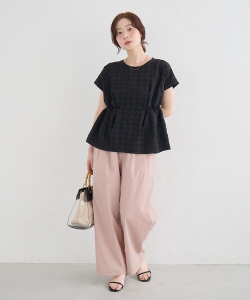 le.coeur blanc（ルクールブラン）の「【撥水・UV・接触冷感】2タックパンツ（その他パンツ・レディース・ライトピンク/ブラック/カーキオリーブ・36/38）」の10枚目の写真
