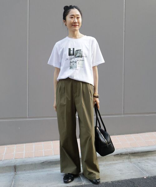 le.coeur blanc（ルクールブラン）の「【撥水・UV・接触冷感】2タックパンツ（その他パンツ・レディース・ライトピンク/ブラック/カーキオリーブ・36/38）」の7枚目の写真