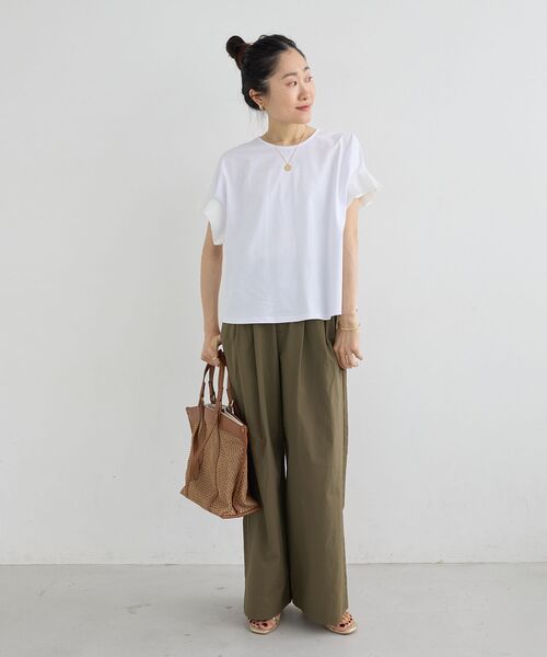le.coeur blanc（ルクールブラン）の「【撥水・UV・接触冷感】2タックパンツ（その他パンツ・レディース・ライトピンク/ブラック/カーキオリーブ・36/38）」の18枚目の写真