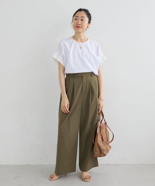 le.coeur blanc（ルクールブラン）の「【撥水・UV・接触冷感】2タックパンツ（その他パンツ・レディース・ライトピンク/ブラック/カーキオリーブ・36/38）」の19枚目の写真