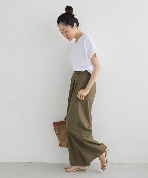 le.coeur blanc（ルクールブラン）の「【撥水・UV・接触冷感】2タックパンツ（その他パンツ・レディース・ライトピンク/ブラック/カーキオリーブ・36/38）」の20枚目の写真