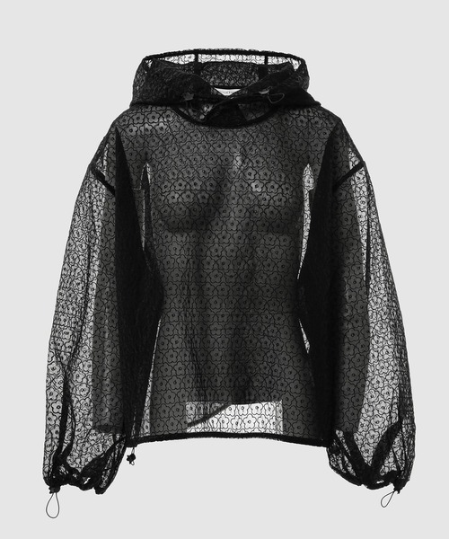 CECILIE BAHNSEN(セシリー バンセン)の「BLOUSE WITH HOOD AND DRAWSTRINGS(その他トップス・レディース・ブラック・M)」の1枚目の写真