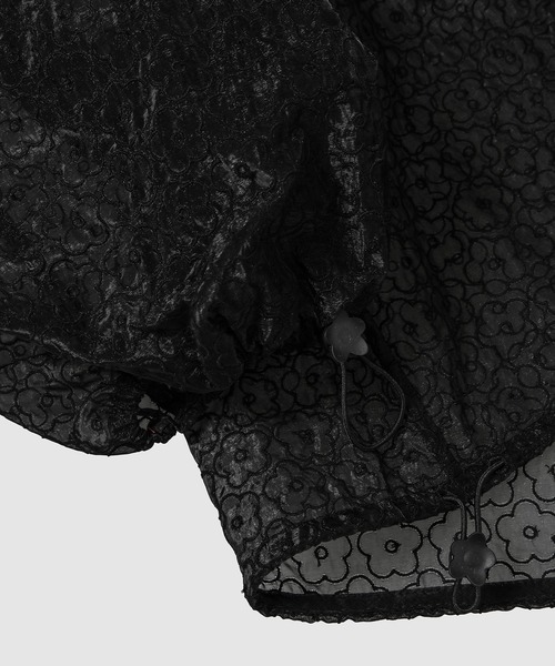 CECILIE BAHNSEN(セシリー バンセン)の「BLOUSE WITH HOOD AND DRAWSTRINGS(その他トップス・レディース・ブラック・M)」の5枚目の写真