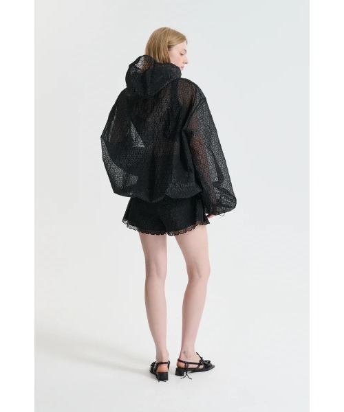 CECILIE BAHNSEN(セシリー バンセン)の「BLOUSE WITH HOOD AND DRAWSTRINGS(その他トップス・レディース・ブラック・M)」の3枚目の写真