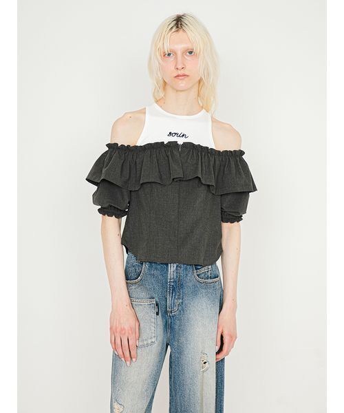 トップス Off Shoulder Corset Blouse SORIN セール】Off Shoulder Corset Blouse/オフショルダー コルセット