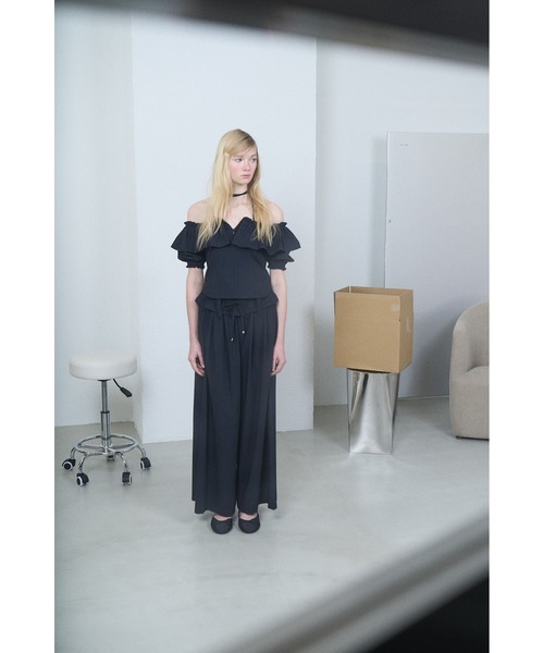 セール】Off Shoulder Corset Blouse/オフショルダー コルセット