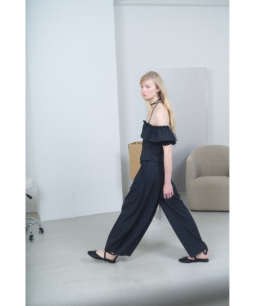 SORIN(ソリン )の「Off Shoulder Corset Blouse/オフショルダー コルセットブラウス(シャツ/ブラウス・レディース・ストライプ/ダークグレー・38)」の4枚目の写真
