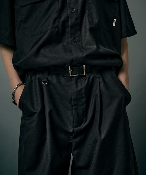 WETTEMPT(ウィテンプト)の「FUNCTIONAL 1 TUCK HALF SLACKS / ファンクショナルワンタックハーフスラックス(その他パンツ・メンズ・ブラック/チャコールグレー・LARGE/MEDIUM/SMALL)」の8枚目の写真