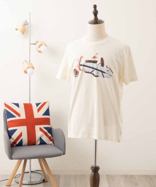 Ben Sherman(ベンシャーマン)の「サーフスクーターTシャツ(Tシャツ/カットソー・メンズ・アイボリー・LARGE)」の2枚目の写真