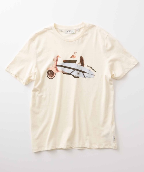 Ben Sherman(ベンシャーマン)の「サーフスクーターTシャツ(Tシャツ/カットソー・メンズ・アイボリー・LARGE)」の5枚目の写真