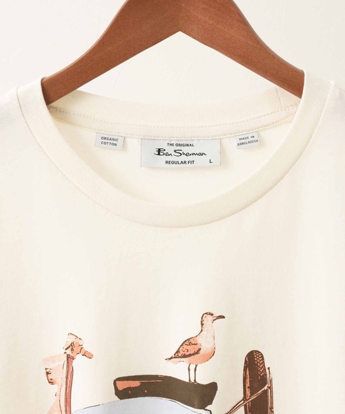 Ben Sherman(ベンシャーマン)の「サーフスクーターTシャツ(Tシャツ/カットソー・メンズ・アイボリー・LARGE)」の6枚目の写真