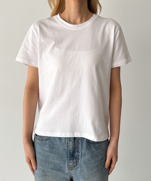 CANAL JEAN(キャナルジーン)の「SLEEK BASIC Tシャツ(Tシャツ/カットソー・レディース・イエロー/ブルー/アイボリー・ONE SIZE)」の4枚目の写真