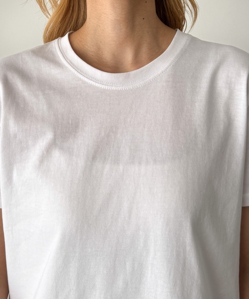 CANAL JEAN(キャナルジーン)の「SLEEK BASIC Tシャツ(Tシャツ/カットソー・レディース・イエロー/ブルー/アイボリー・ONE SIZE)」の7枚目の写真