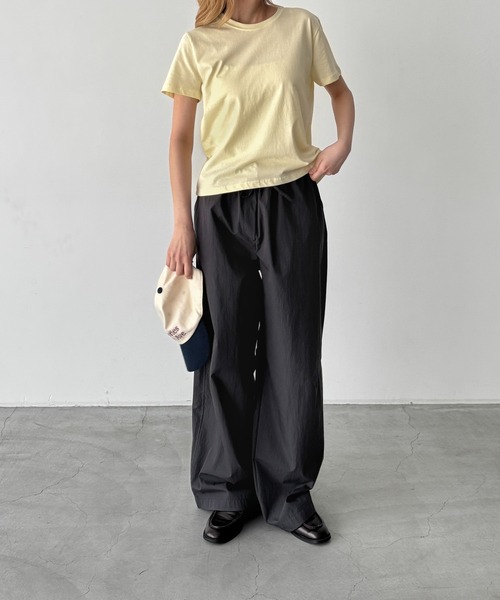 CANAL JEAN(キャナルジーン)の「SLEEK BASIC Tシャツ(Tシャツ/カットソー・レディース・イエロー/ブルー/アイボリー・ONE SIZE)」の14枚目の写真