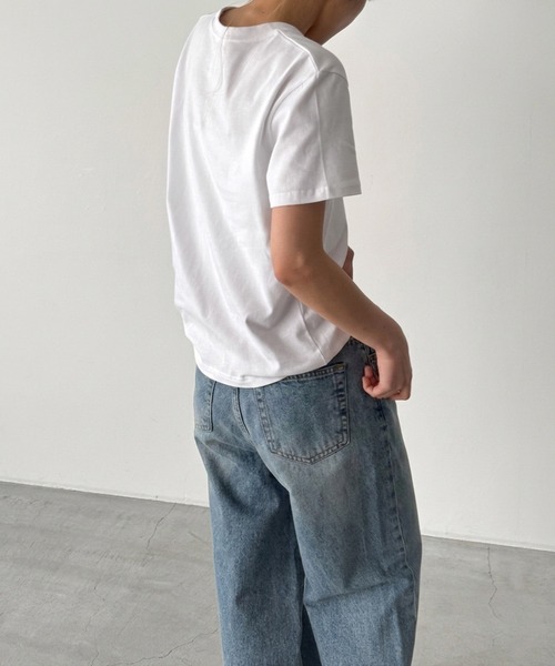 CANAL JEAN(キャナルジーン)の「SLEEK BASIC Tシャツ(Tシャツ/カットソー・レディース・イエロー/ブルー/アイボリー・ONE SIZE)」の16枚目の写真