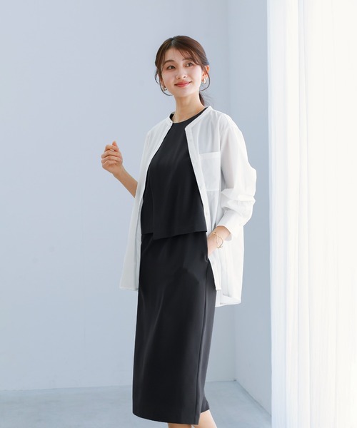 Emilyan(エミリアン)の「【 接触冷感・UVカット・速乾 】 全方向ストレッチ・シャツ型ラッシュガード(シャツ/ブラウス・レディース・ホワイト/サックスブルー・M)」の7枚目の写真